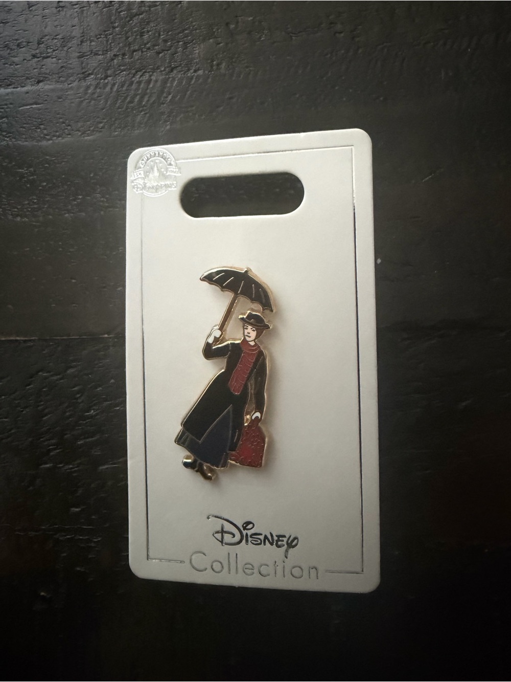 Disney Mary Poppins Enamel Pin - Black, Red, Gold